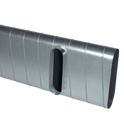 Oblong 90° Branch Connector on flat section: PDOP